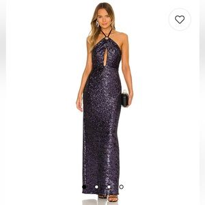 NWT Lovers & Friends Sinclair Sequin Maxi Dress